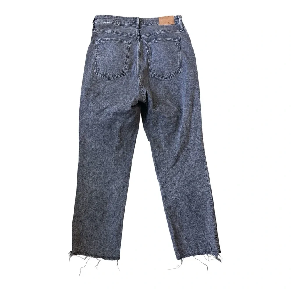 Madewell Womens Curvy Perfect Vintage Straight Jeans‎ Raw Hem Size 29 Gray Wash